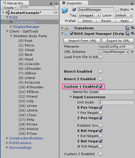 Custom input source and its conversion