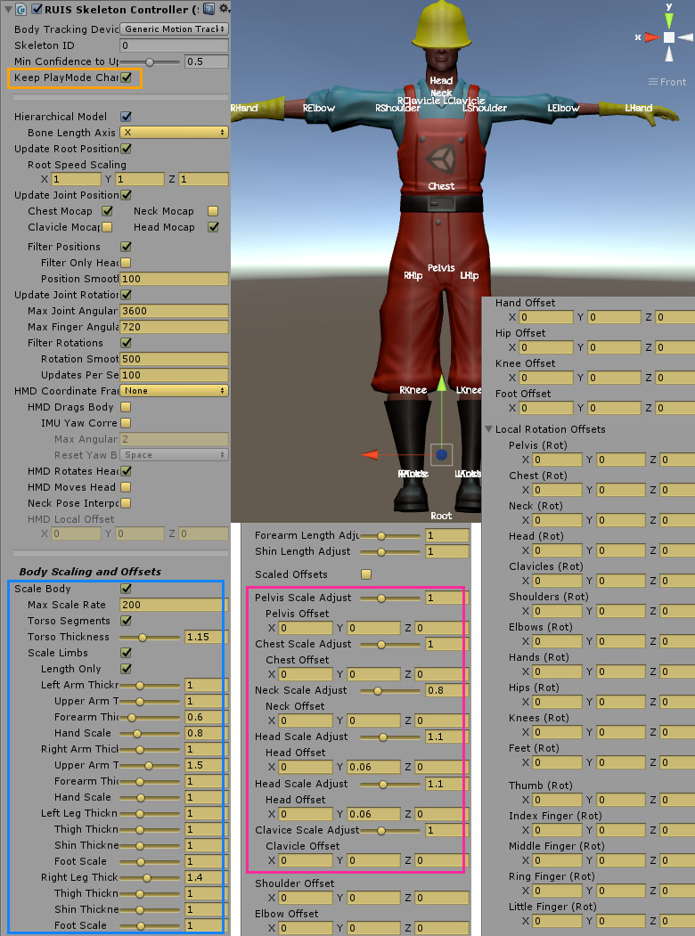 Avatar Customization Settings